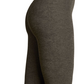 Lemon Women's Ribbed Plush Leggings With Roll Cuff Black Size 34X16