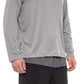 Trunks Men's Frost Solid Swim Shirt Upf 50 Zip Neck Long Sleeve Gray Size Medium