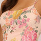 Adrianna Papell - Spaghetti Strap Box Pleat Floral Jacquard Dress