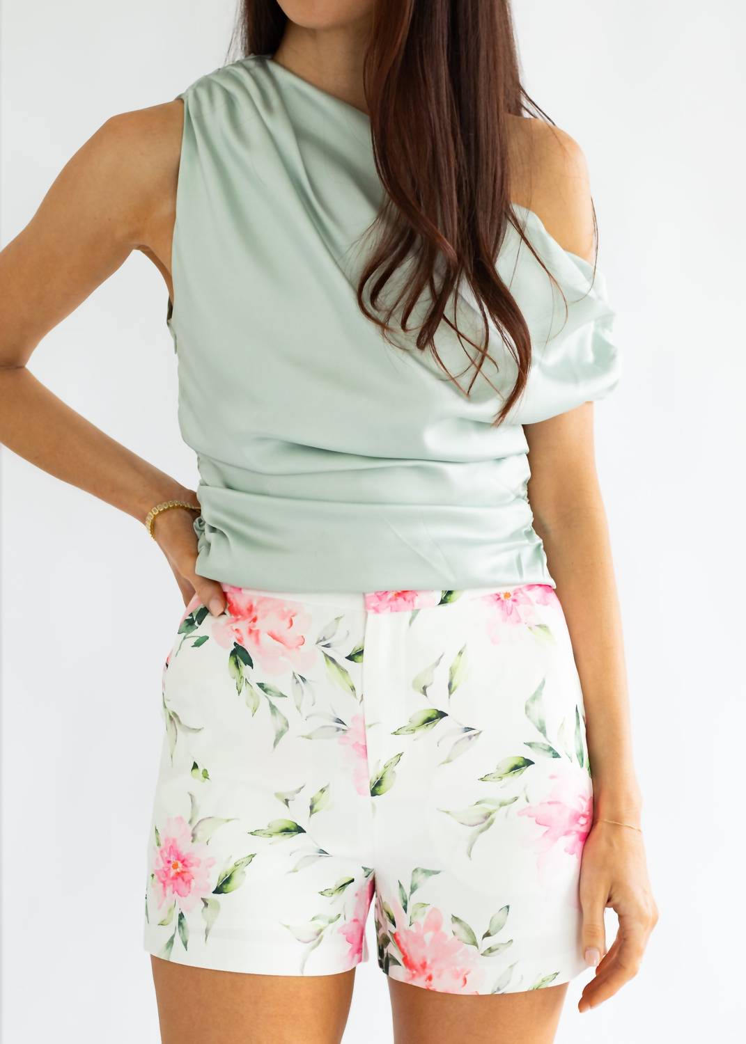 2.7 August Apparel - Marsy Rose Print Shorts
