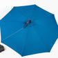 10ft Solar LED Offset Hanging Market Patio Umbrella in Dark Blue