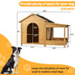 60.2 Inch Large Outdoor Dog House with Insulated Liner