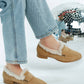 Rag Company - Women's Allie Fur Trim Suede Loafers