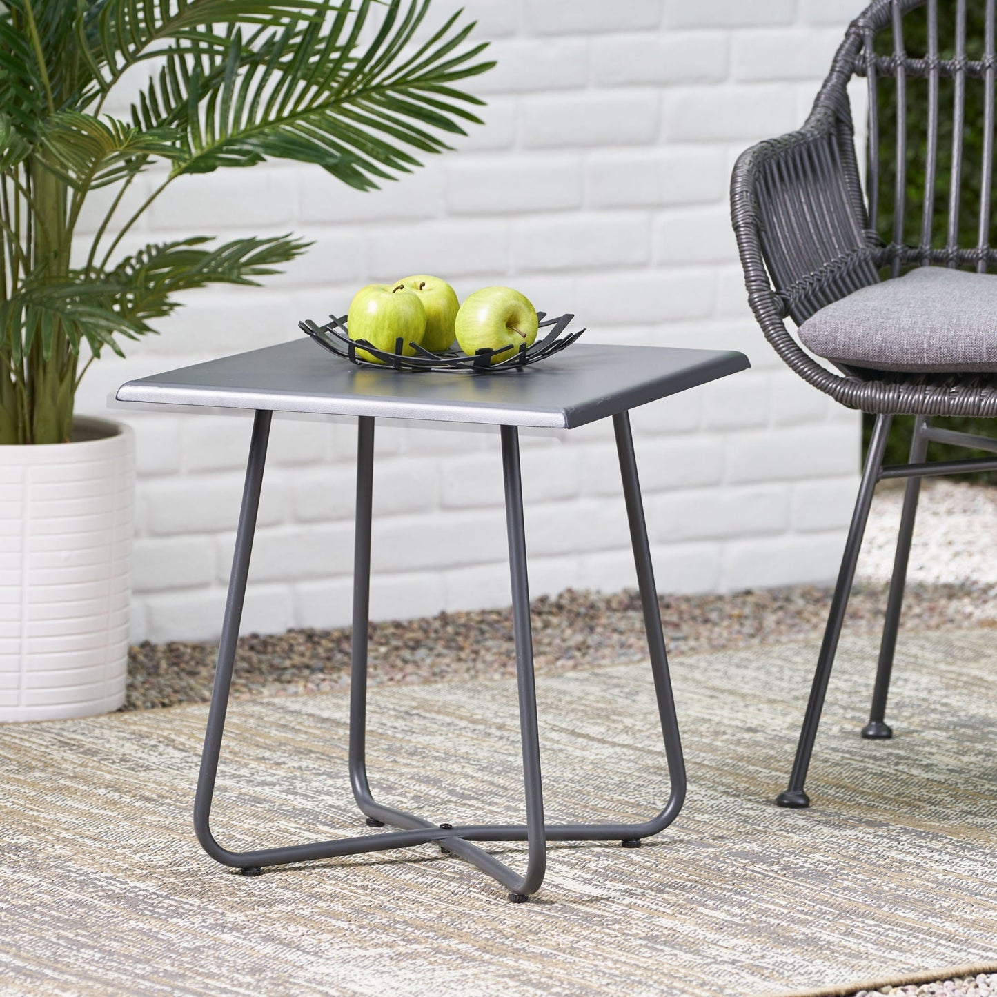Alder Side Table in Gray