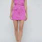 L'Agence - Mid Button Front Mini Dress