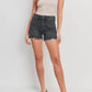 Judy Blue - High Rise Hem Detail Shorts Black