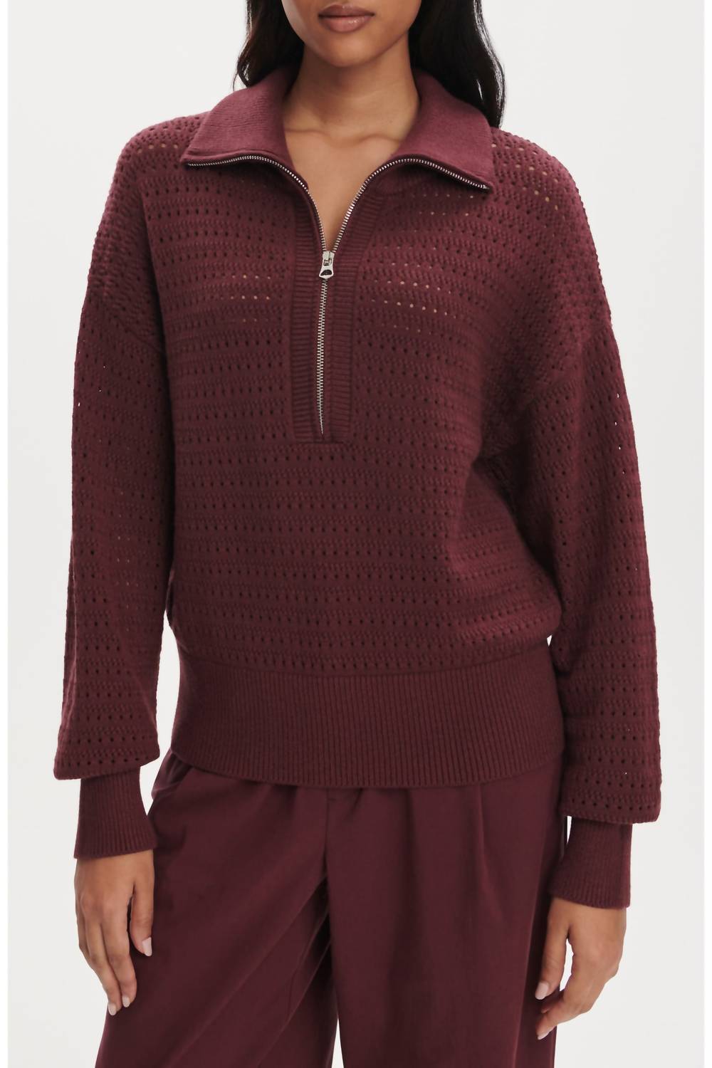 Varley - Darla Half Zip Knit Sweater