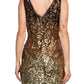 Adrianna Papell - Ombre Boat Neck Sequin Sheath Dress