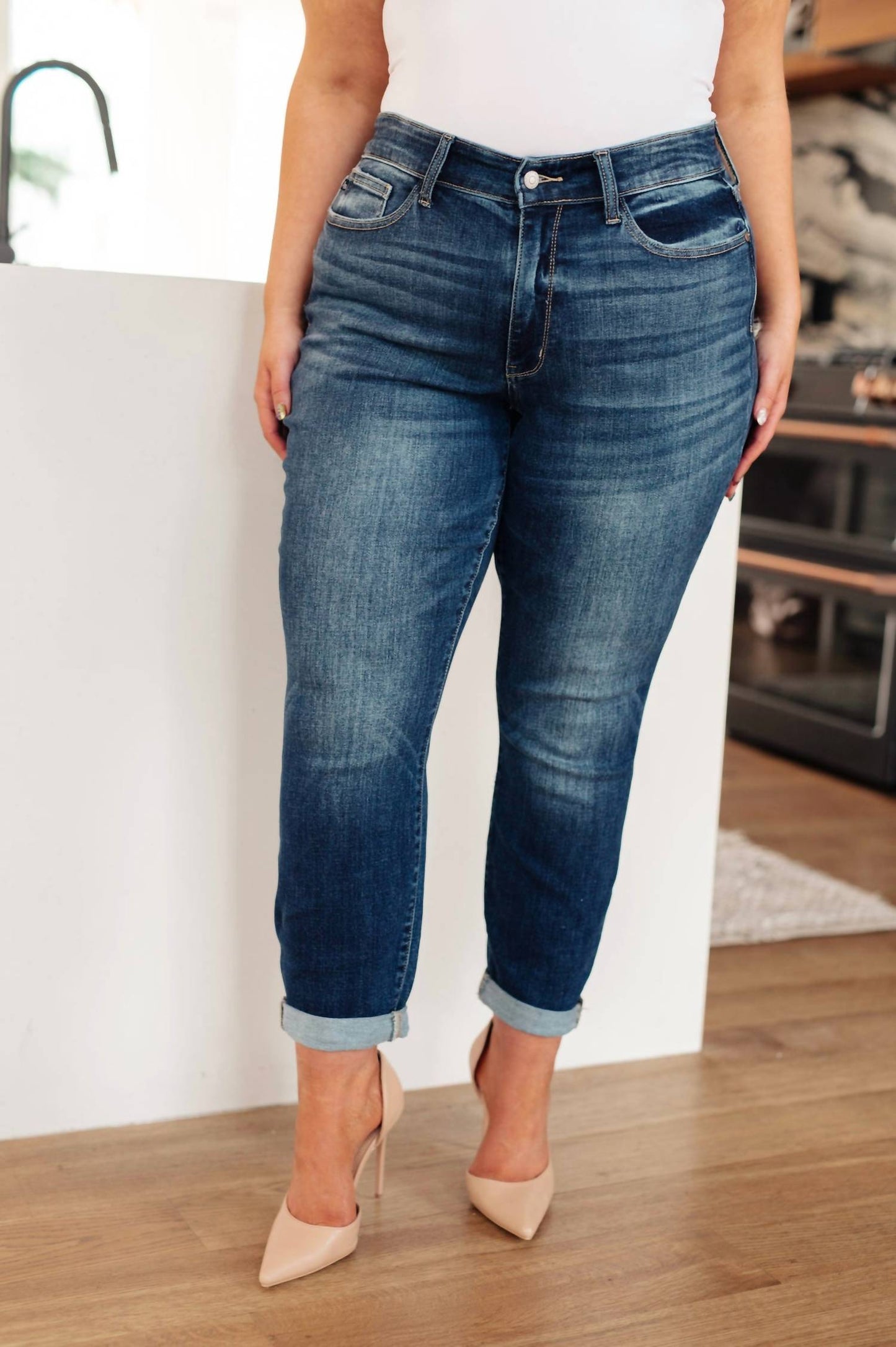 Judy Blue - Mid Rise Boyfriend Jeans - Plus