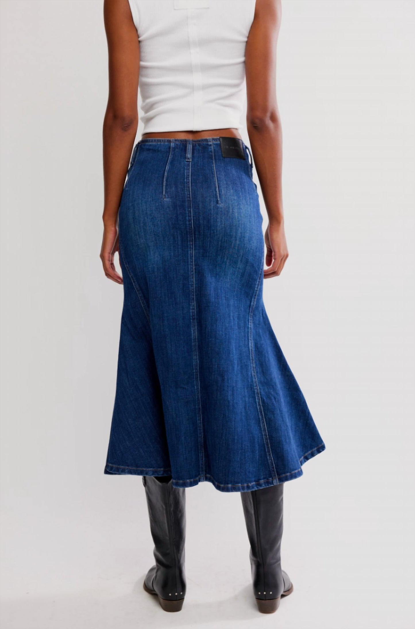 Free People - Zia Midi Denim Skirt