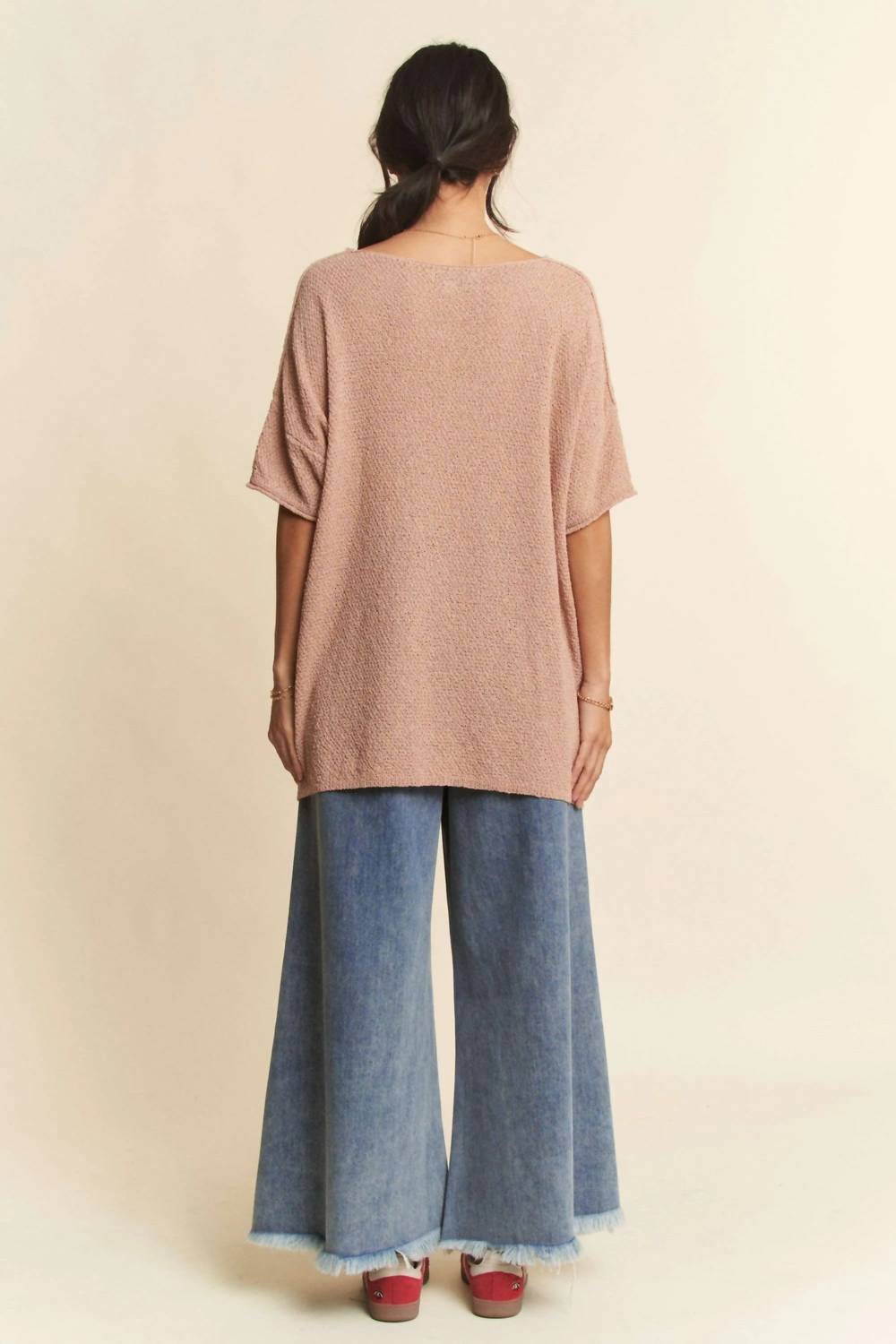 Trendsi - Davi & Dani Patch Pocket Wide Leg Culotte Jeans