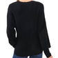 1.State - Women's V Neck Bubble Sleeve Sweater