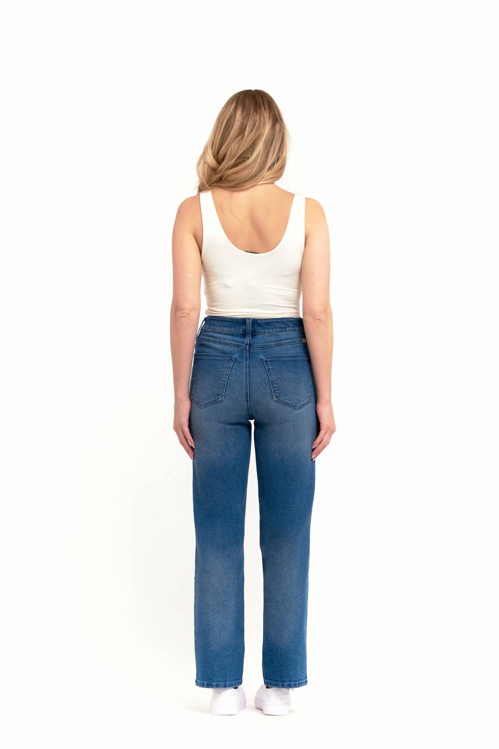 1822 Denim - High Rise Straight Leg Denim Jeans
