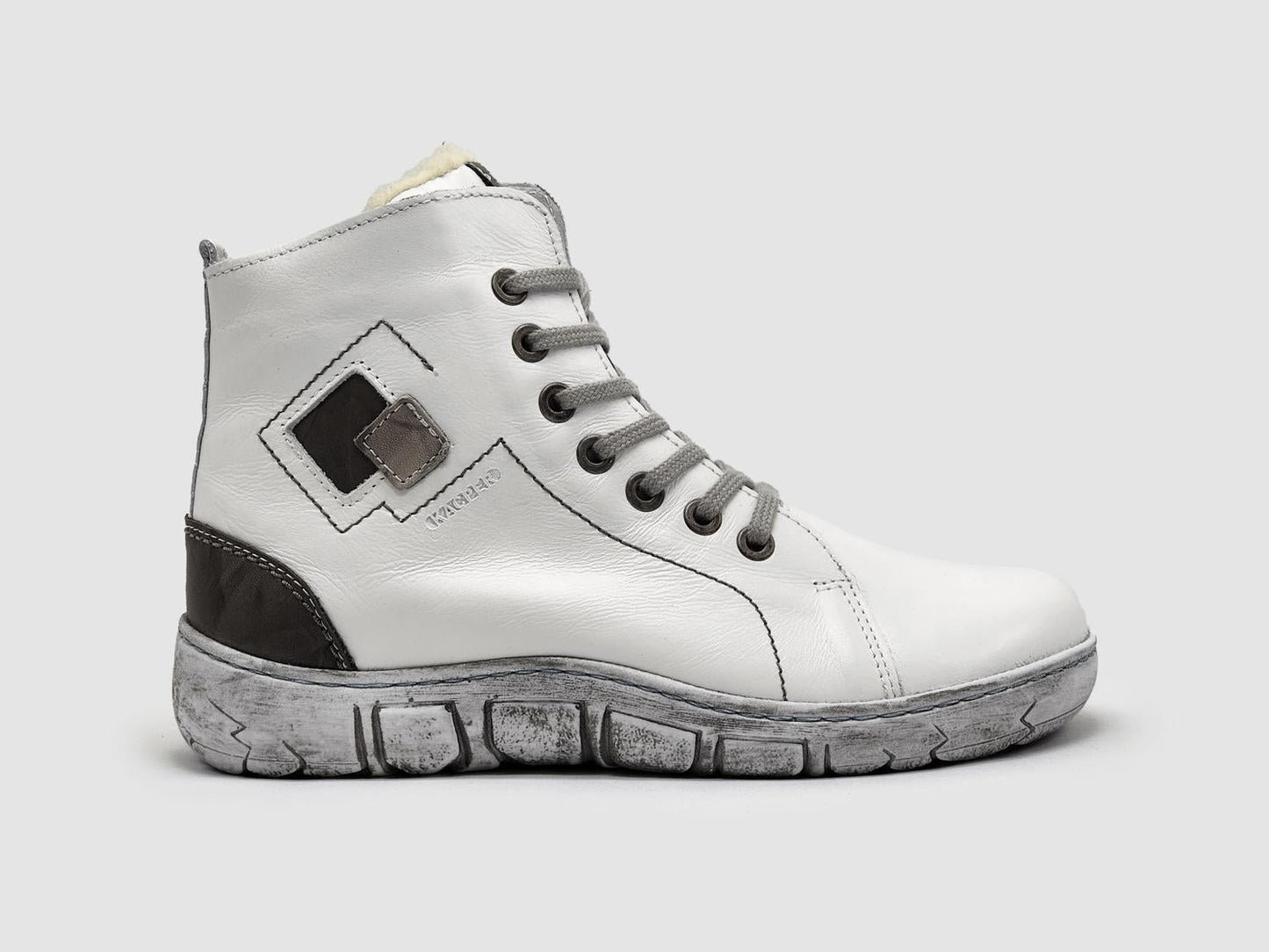 Kcr Group - Women's Original Thick Wool-lined Zip-up Leather Boots