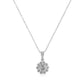 .925 Sterling Silver Diamond Accent Sunburst Milgrain 18" Pendant Necklace (I-J Color, I1-I2 Clarity)