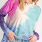 143 Story - Shoulder Cut Out Tie Dye Top