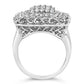 Sterling Silver 1.0 Cttw Diamond Celtic Knot Cocktail Ring