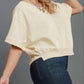 Trendsi - Umgee Full Size Lightweight Cropped Sweatshirt Plus Size