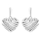 Sterling Silver Heart Diamond Accent Puff Earrings (I-J, I1-I2)