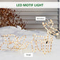 Outsunny 35' LED Reindeer Sleigh Outdoor Christmas Decoration