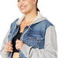 Free People - Throwback Denim Knit Jacket