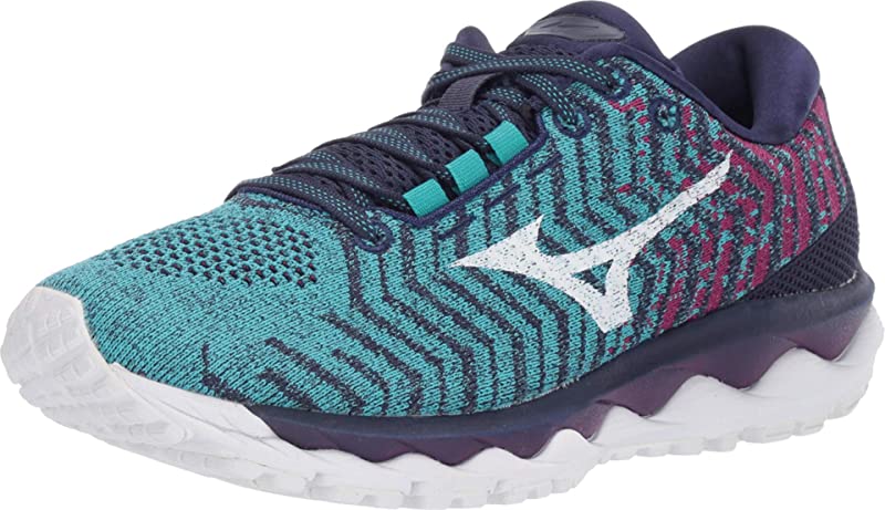 Mizuno Women's Wave Sky Waveknit 3 Running Shoes Ceramic/White Size 6.5 B(M) Us
