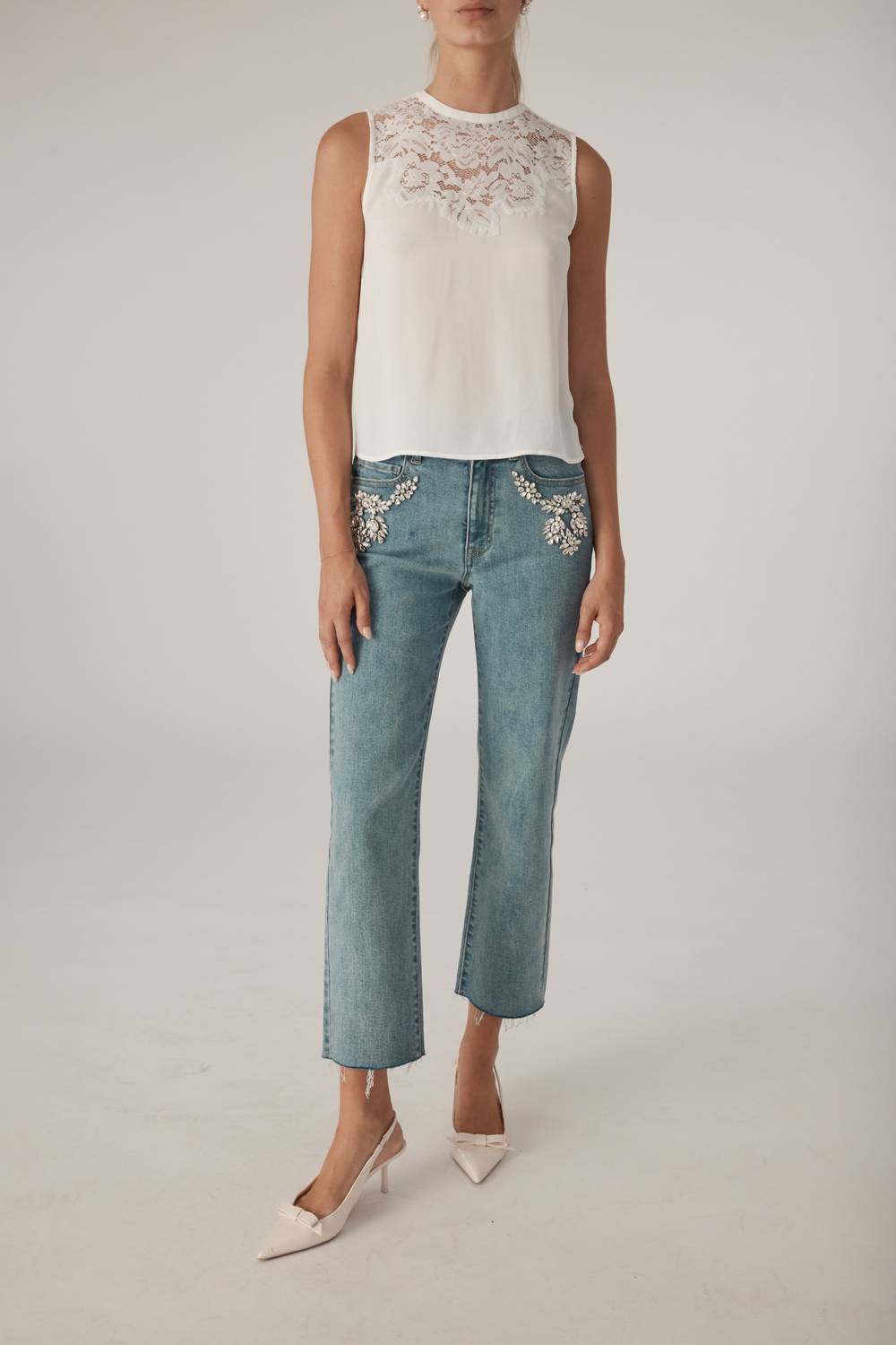 Generation Love - Laurie Lace Combo Tank Top