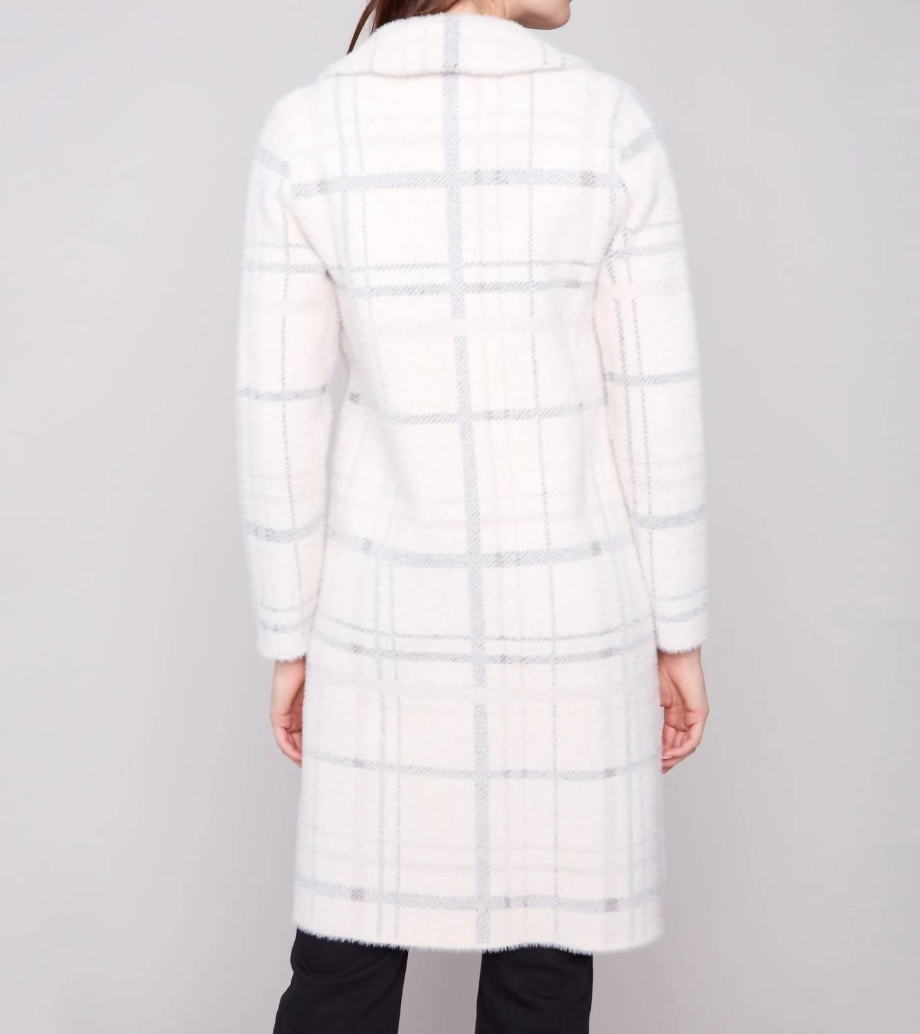 Charlie B - Long Knit Coatigan With Patch Pockets
