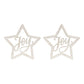 Beaded Wood Star with Joy Sentiment (Set of 2)