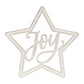Beaded Wood Star with Joy Sentiment (Set of 2)