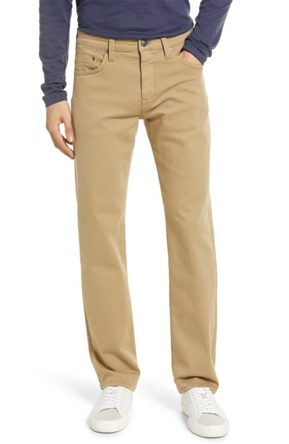 Mavi Jeans Zach Straight Leg Twill Pants In British Khaki Newport Size 36 X 30