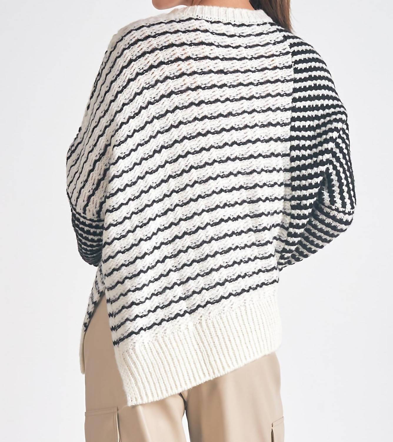 Elan - Mara Striped Sweater