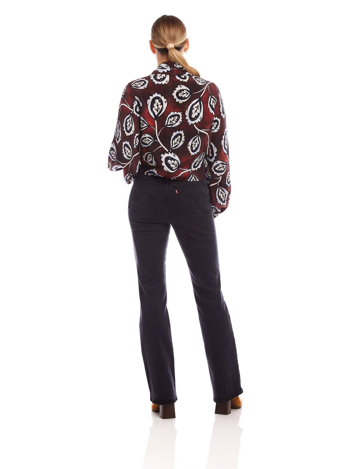 Fifteen Twenty - Scarlet Tie-front V-neck Top