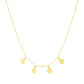 14k Yellow Gold Love Necklace with Circle Drops