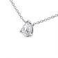 AGS Certified 14K White Gold 1/2 Cttw Diamond Pear 18" Pendant Necklace (H-I Color, VS2-SI1 Clarity)
