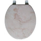 J&V Textiles Round Toilet Seat With Easy Clean & Change Hinge