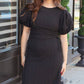 Aureum - Rosette Tie Midi Dress