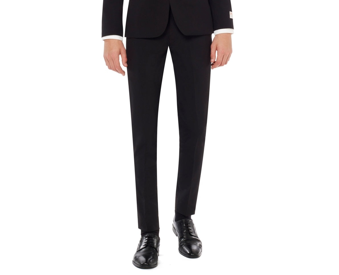 OppoSuits Big Boy's Knight Slim Fit Solid Suit Black Size 16
