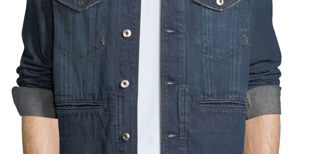 G-Star Men's Denim Jacket Blue Size Medium