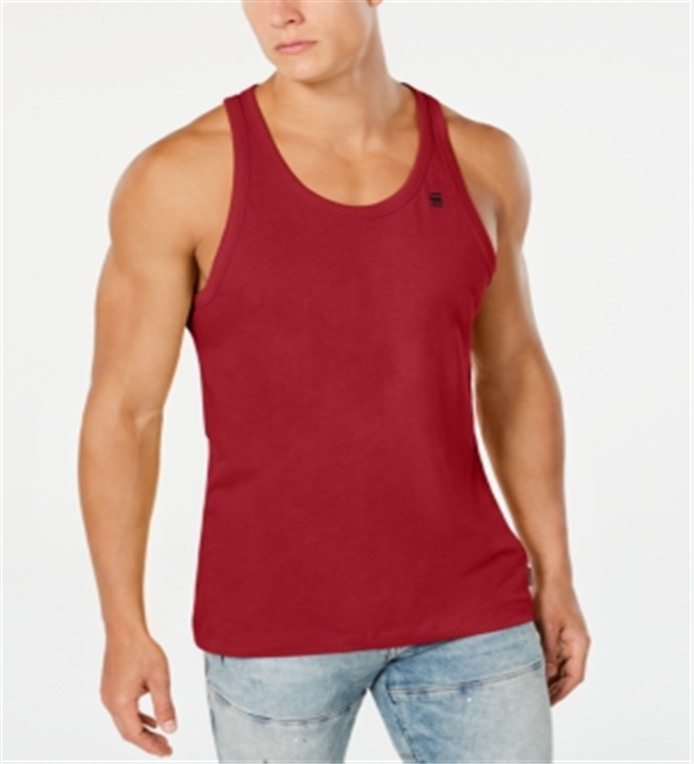 G-Star Raw Men's Solid Tank Top Red Size X-Large