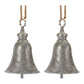 Rustic Metal Bell Ornament (Set of 2)