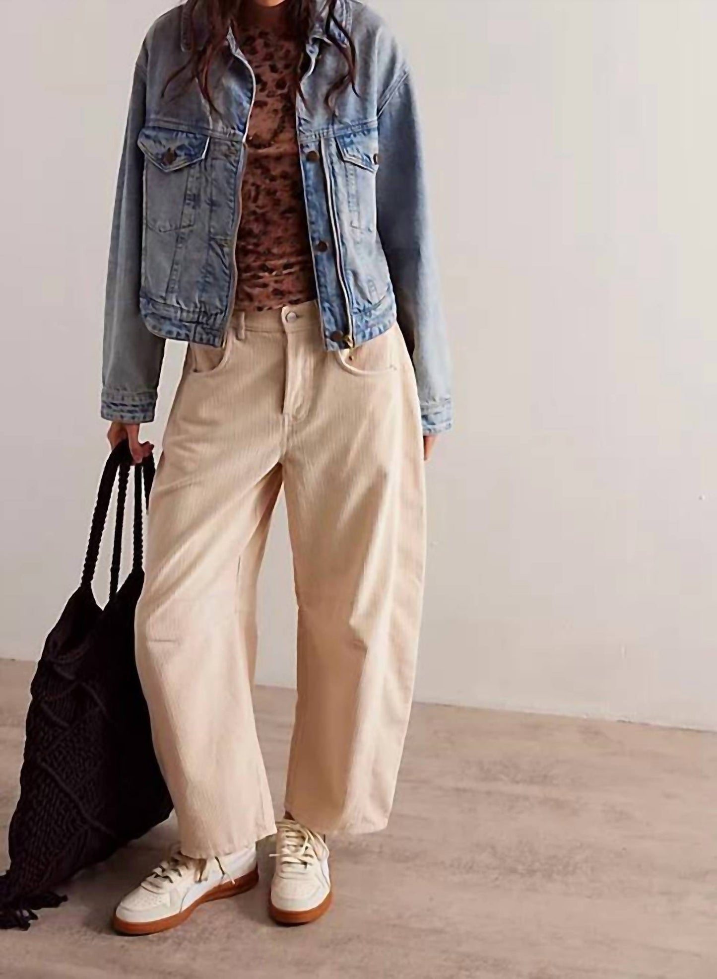 Free People - Good Luck Mid-rise Cord Barrel Jean