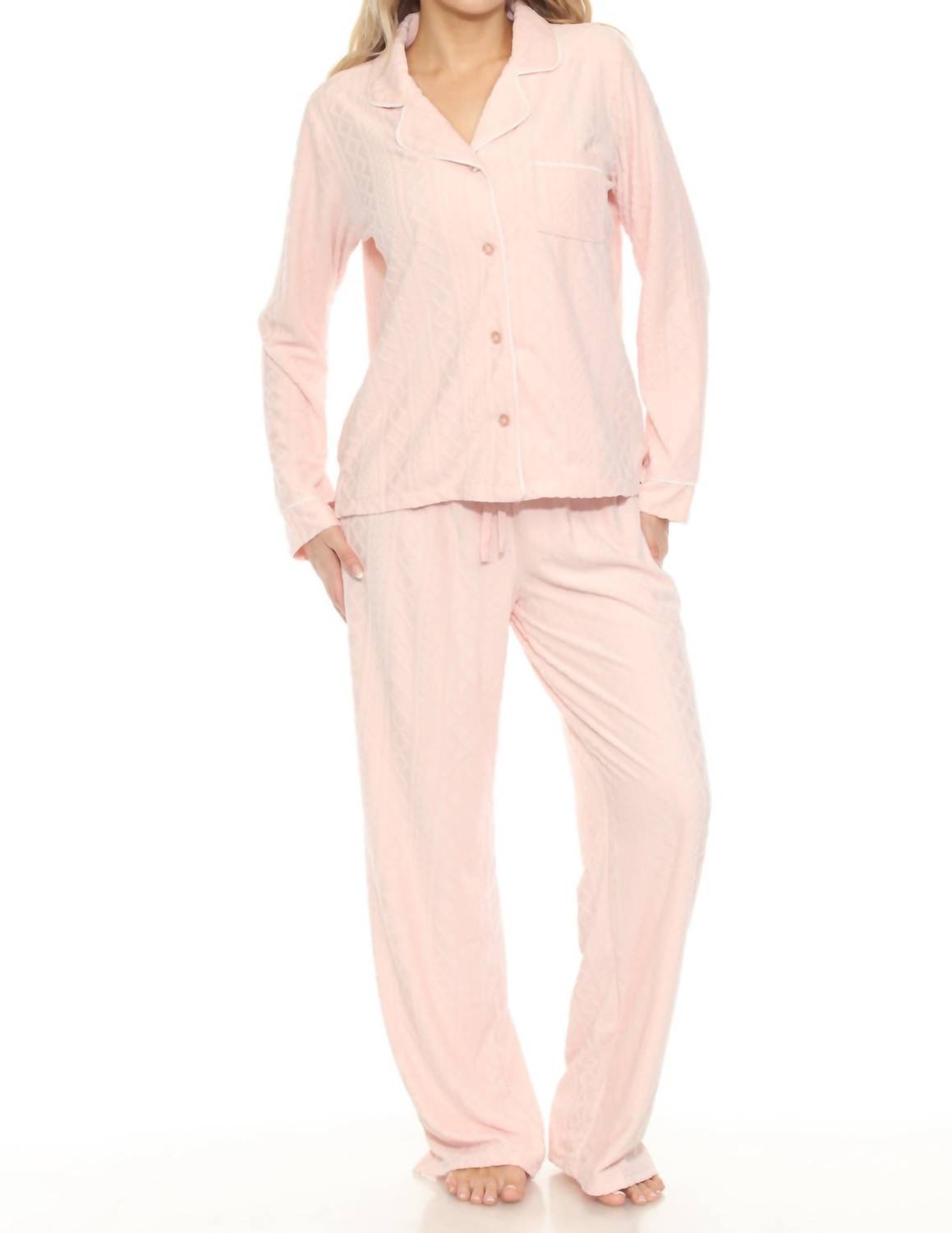 Pj Salvage - Women's Very Terry Cable Crew Pajama Top