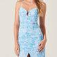 Astr - Palmero Floral Ruched Midi Dress