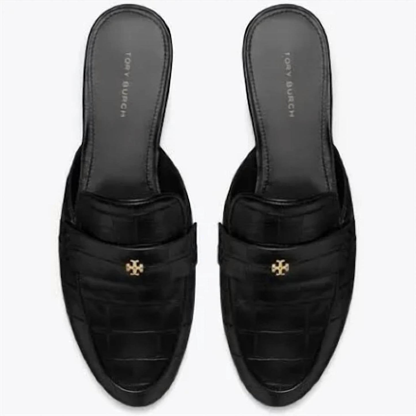 Tory Burch - Ballet Backless Loafer Croc Embossed