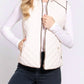 Active Basic - Suede Piping Detail Rib Quilted Vest