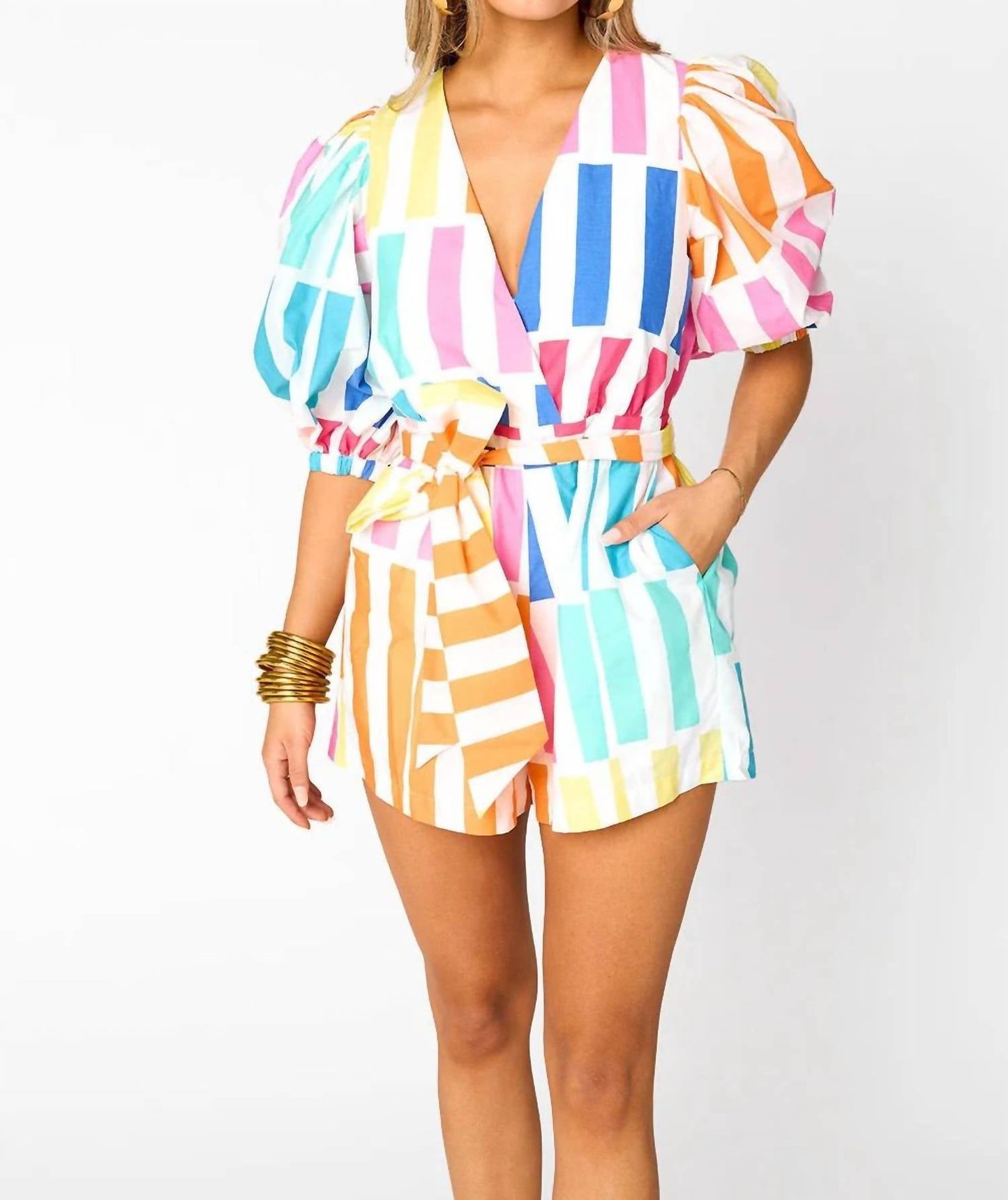 Buddylove - Relaxed Puff Sleeves Romper