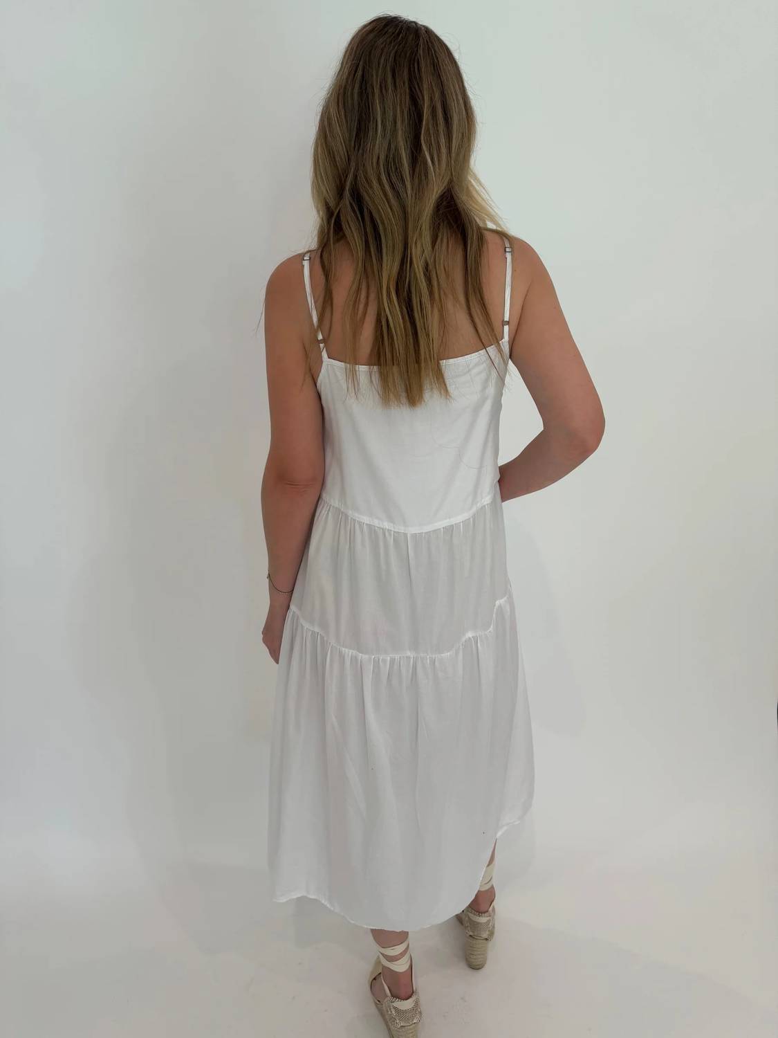 Enza Costa - Cool Cotton Strappy Tier Dress