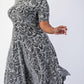 The Curve La - Plus Size Lurex Knit Short Sleeve Midi Dress With Pockets