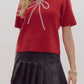 Entro - All I Want Beaded Bow Sweater